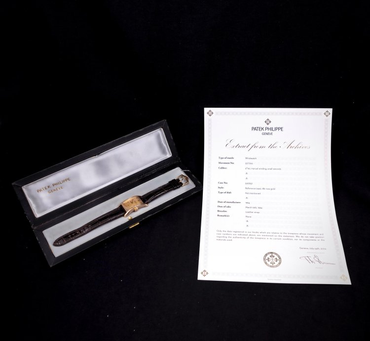 Patek Philippe Vintage Golden Banana Marilyn Monroe 18k Rose Gold Vintage Full Set Box Papers