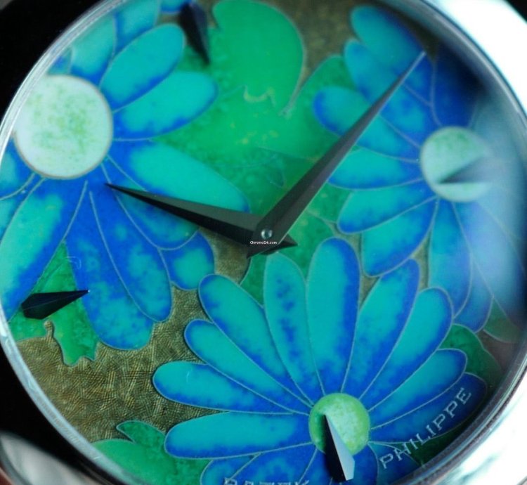 Patek Philippe White Gold Flower Handcraft Ref 5075