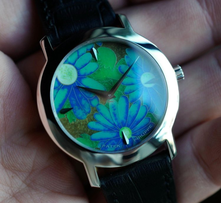 Patek Philippe White Gold Flower Handcraft Ref 5075