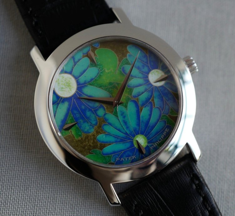 Patek Philippe White Gold Flower Handcraft Ref 5075