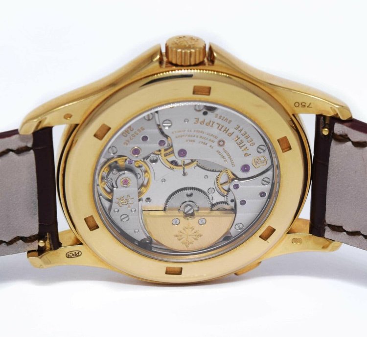 Patek Philippe World Time 18k Yellow Gold Enamel Dial Box Papers 5131j