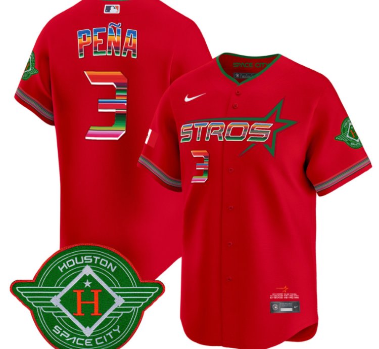 Jeremy Pena Jersey 3 Astros 2025 City Connect Mexico Vapor Premier Limited Stitched Red