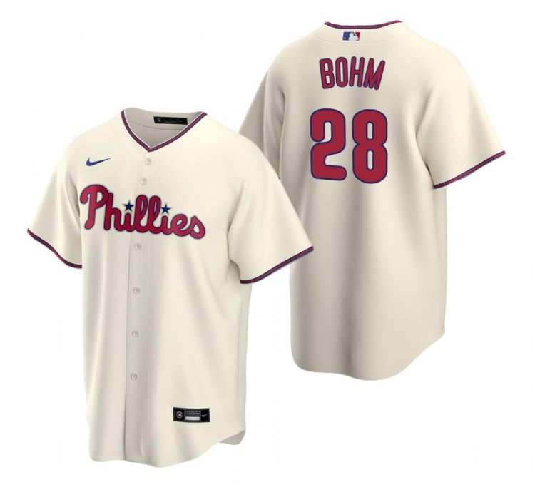 Philadelphia Phillies Alec Bohm Cream Alternate Jersey