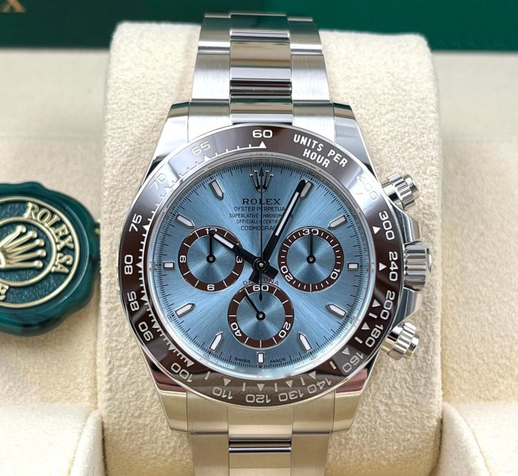 Rolex Daytona Unworn Cosmograph Daytona 40mm Ice Blue Dial Platinum Bracelet 126506 Box Papers 2025