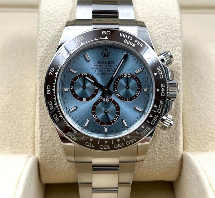 Rolex Daytona Unworn Cosmograph Daytona 40mm Ice Blue Dial Platinum Bracelet 126506 Box Papers 2025