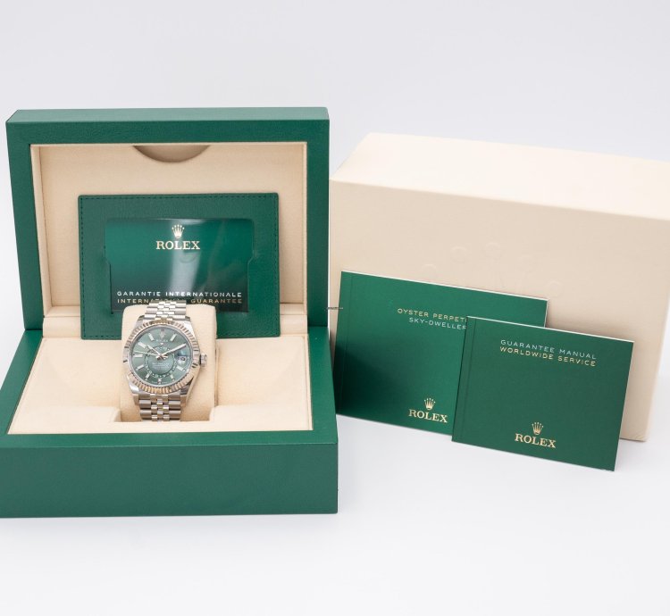 Rolex Sky-dweller Unworn Rolex Skydweller 42mm 336934-0002 Green On Jubilee 2025