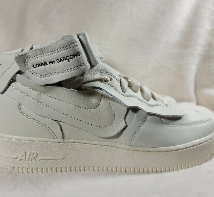 Nike Air Force 1 Mid Comme Des Garcons Cdg White Size 9 5