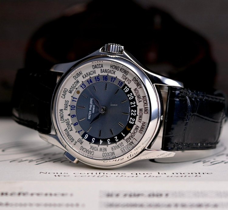 Patek Philippe World Time 5110p-001 Mit Box Papieren Aus Dem Jahr 2002