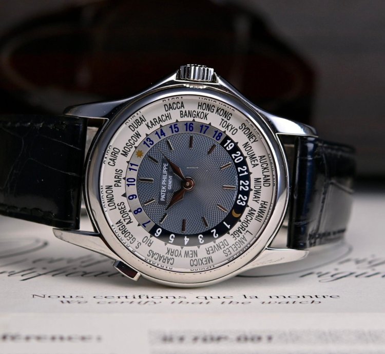 Patek Philippe World Time 5110p-001 Mit Box Papieren Aus Dem Jahr 2002