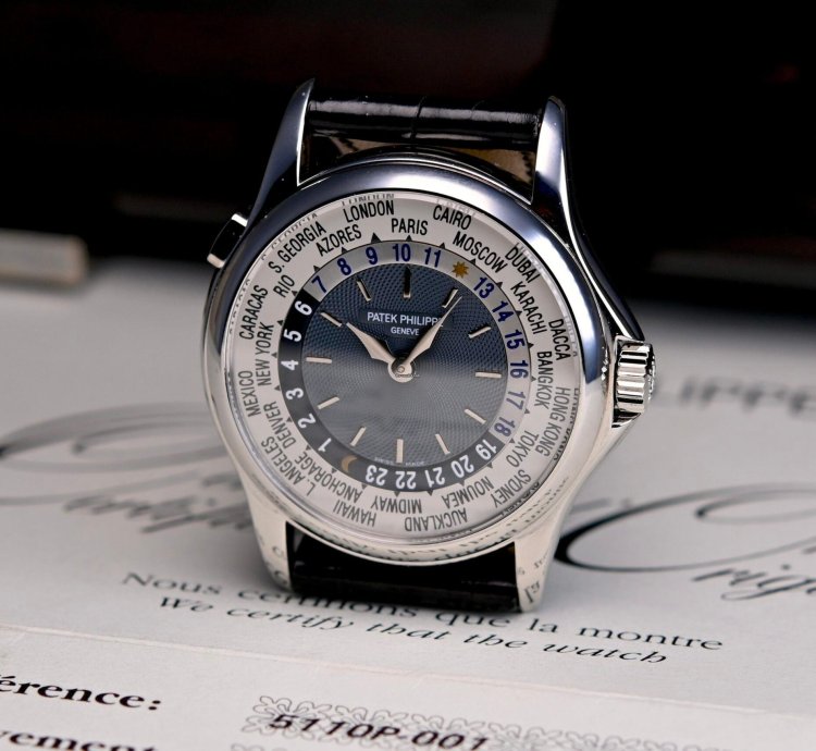 Patek Philippe World Time 5110p-001 Mit Box Papieren Aus Dem Jahr 2002