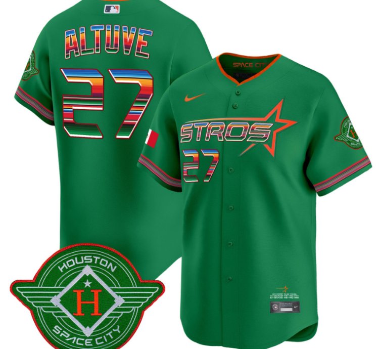 José Altuve Jersey 27 Astros 2025 City Connect Mexico Vapor Premier Limited Stitched Green