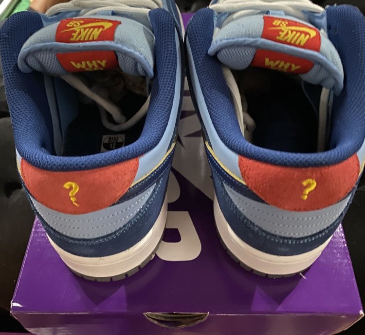 Nike Sb Dunk Low Why So Sad Size 12 Men Dx5549-400 Used