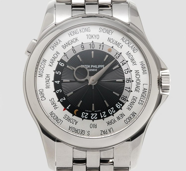 Patek Philippe World Time 5130 1g 18k White Gold 18k White Gold Bracelet Description