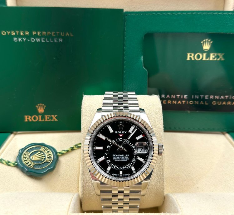 Rolex Sky-dweller Unworn Sky-dweller 42mm Black Dial Jubilee Bracelet 336934 Box Papers 2025