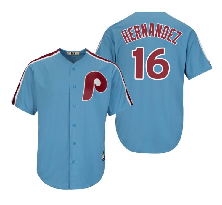 Philadelphia Phillies Cesar Hernandez Blue Throwback Jersey