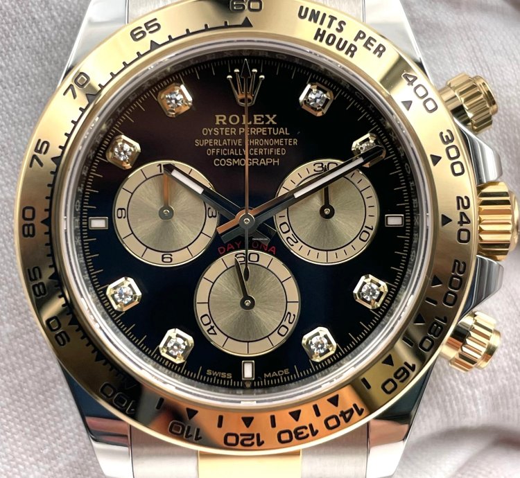 Rolex Daytona Unworn Cosmograph Daytona Black Diamond Dial Two Tone Bracelet 126503 Box Papers 2024