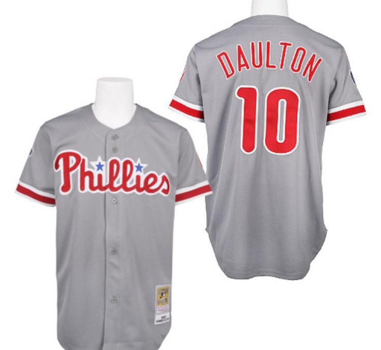 Philadelphia Phillies Darren Daulton Gray Throwback Jersey