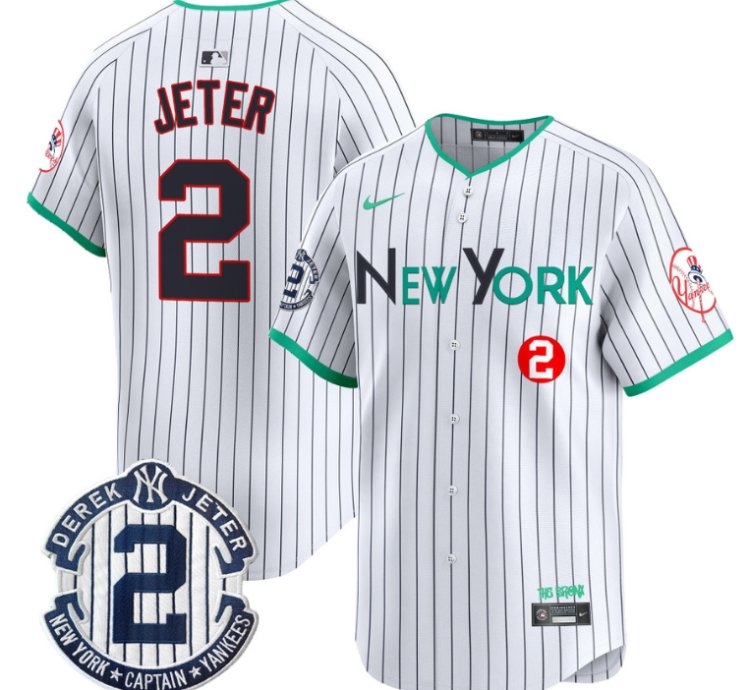 Derek Jeter Jersey 2 New York Yankees City Connect Vapor Premier Limited Stitched Pinstripe