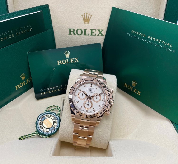 Rolex Daytona Unworn Daytona 116505 Ivory White Dial 18k Rose Gold Oyster Bracelet 40mm