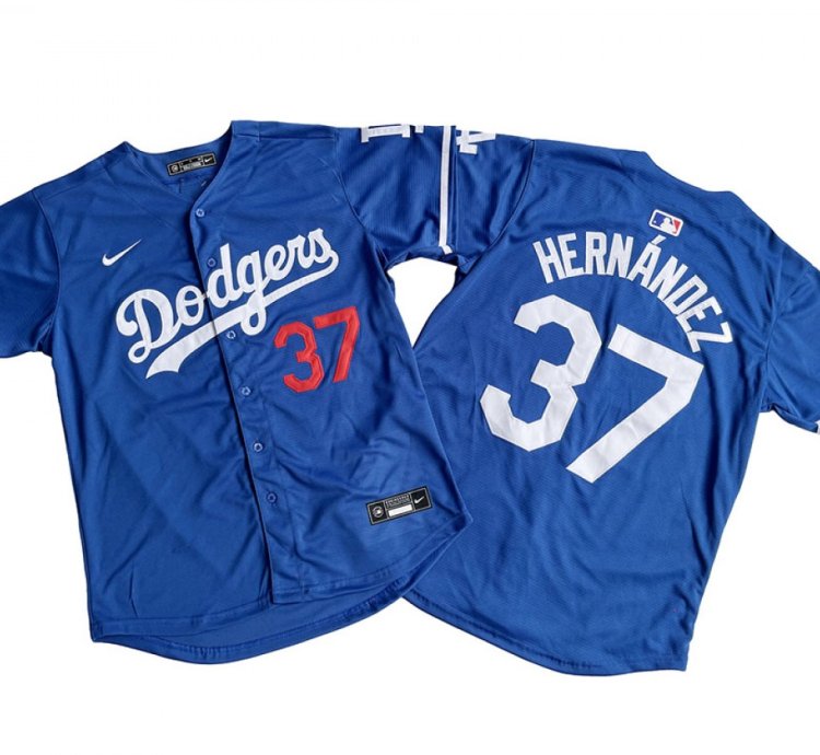 Los Angeles Dodgers 37 Teoscar Hernandez Royal Limited Jersey