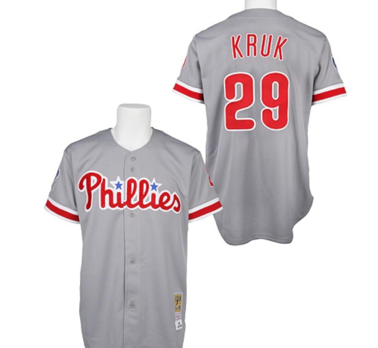Philadelphia Phillies John Kruk Gray Throwback Jersey