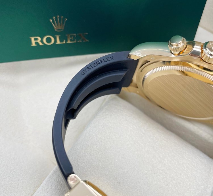 Rolex Daytona Unworn Daytona 126518 Yellow Gold 40mm Black Diamond Dial Black Oysterflex Rubber