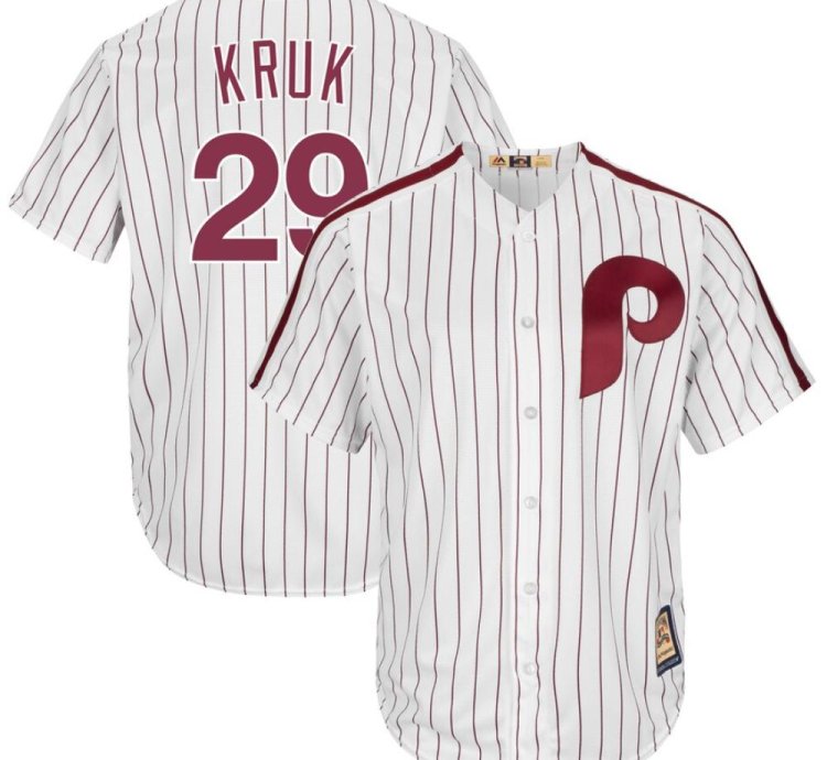 Philadelphia Phillies John Kruk White Throwback Jersey