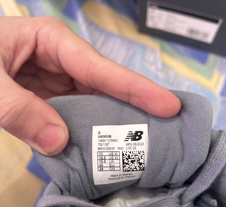 New Balance 9060 Artic Grey U9060ib Sz 11 Ds