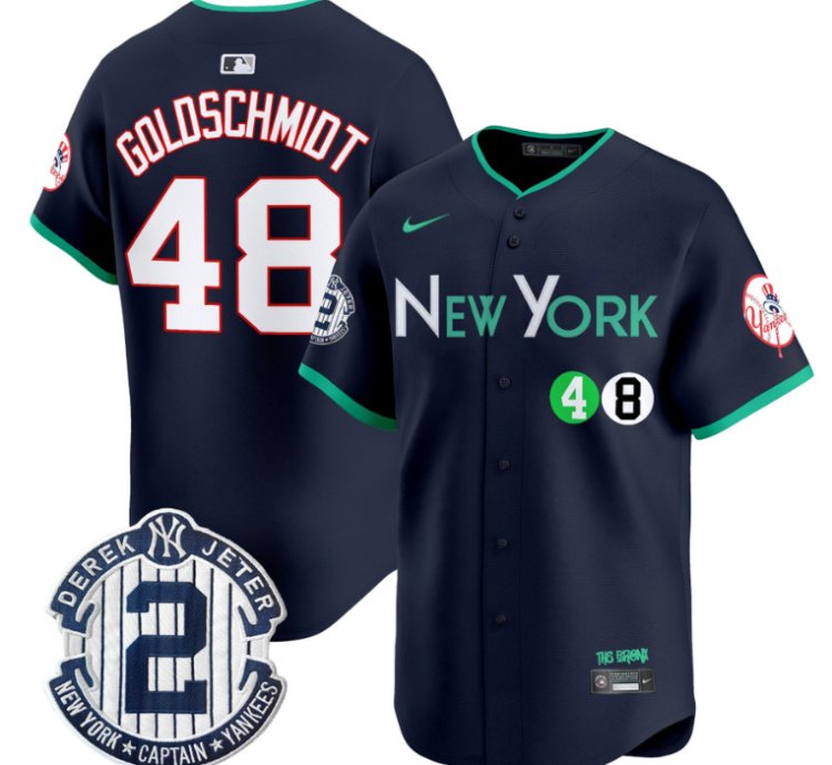 Paul Goldschmidt Jersey 48 New York Yankees City Connect Vapor Premier Limited Stitched Navy