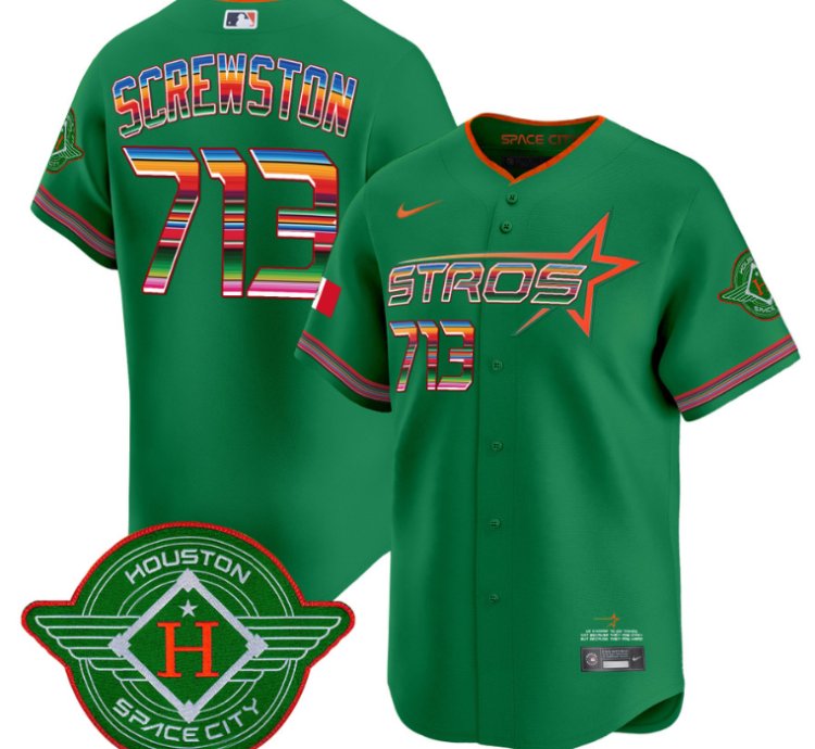 Screwston Jersey 713 Astros 2025 City Connect Mexico Vapor Premier Limited Stitched Green