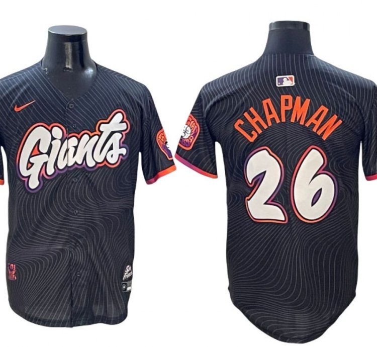 San Francisco Giants 26 Matt Chapman Black 2025 City Connect Jersey
