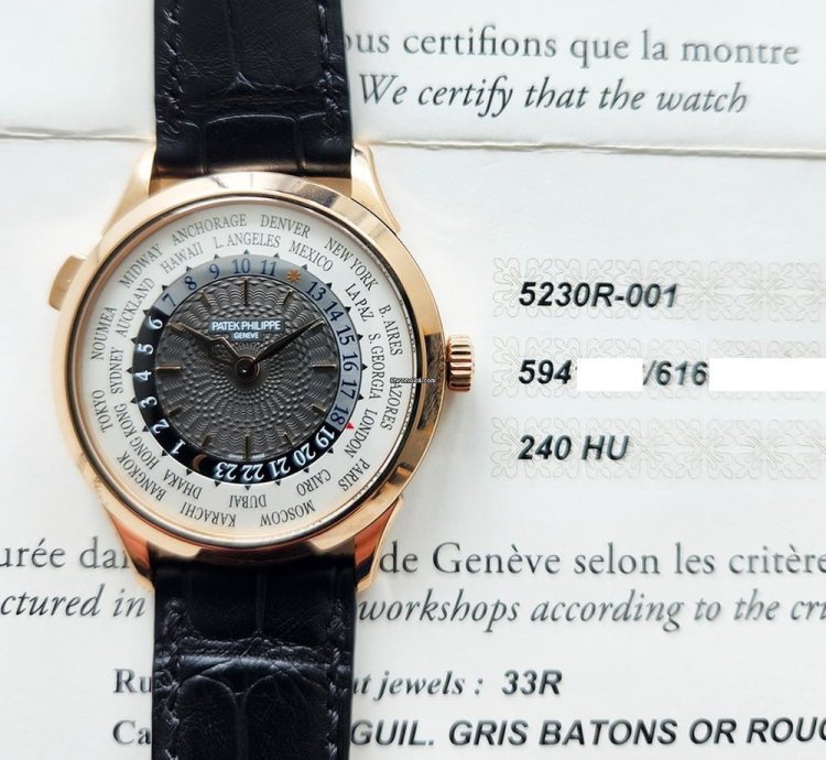 Patek Philippe World Time 5230r-001 Complications Automatic World Time 18kt Rose Gold Watch 2017