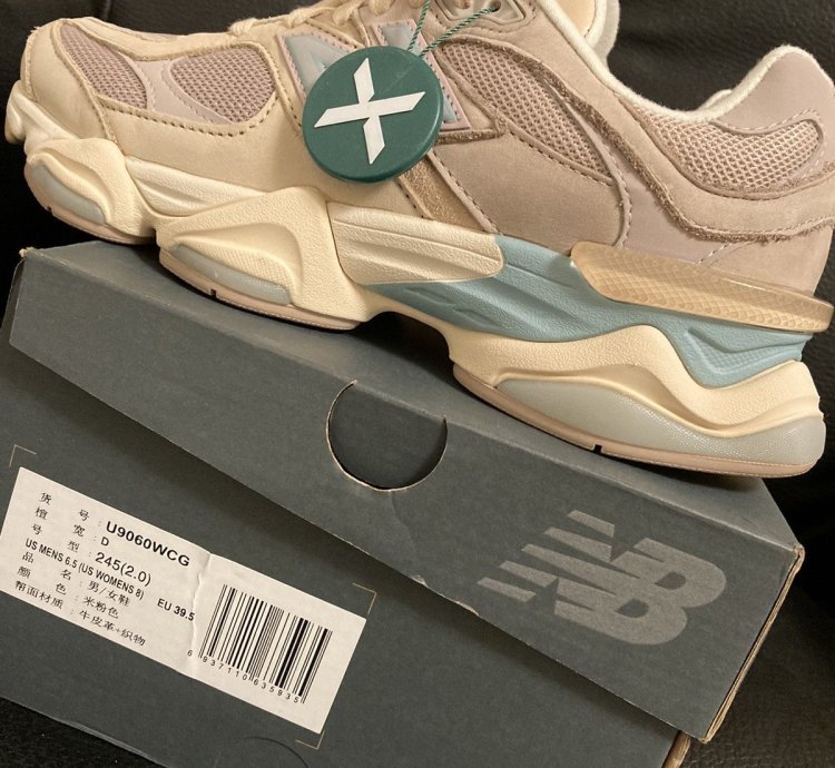 New Balance 9060 Ivory Cream Pink Sand