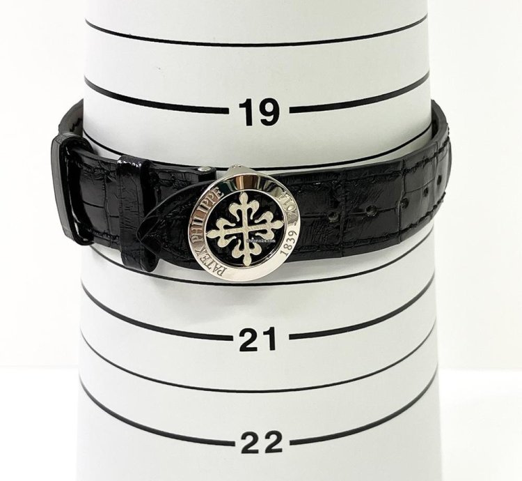 Patek Philippe World Time 5575g-001 White Gold With Black Leather Watch Black Dial 2015