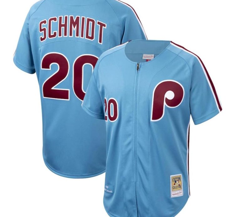 Philadelphia Phillies Mike Schmidt Blue 1978 Throwback Jersey