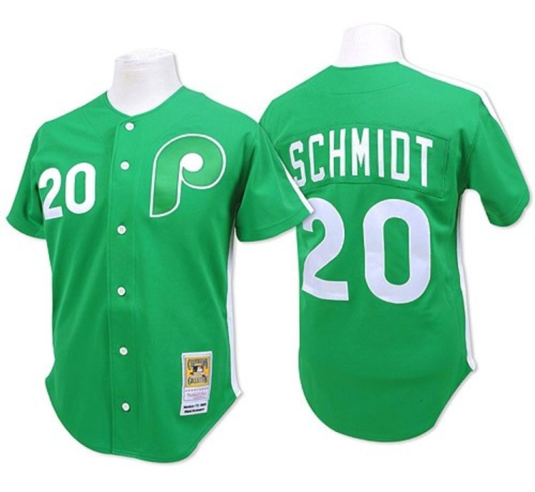 Philadelphia Phillies Mike Schmidt Green Throwback Jersey