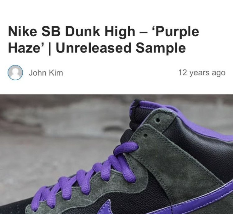 Nike Sb Dunk Purple Haze 420 Sample Unreleased Us9