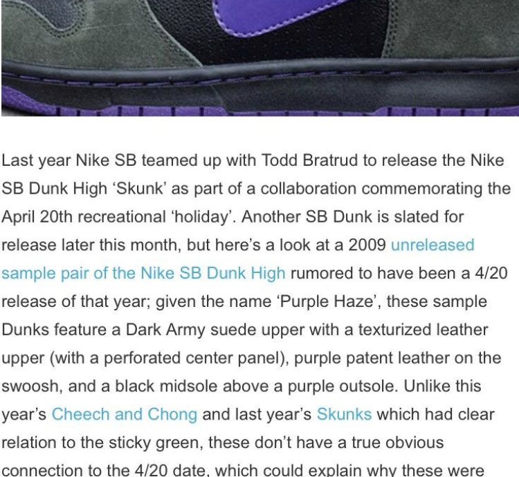 Nike Sb Dunk Purple Haze 420 Sample Unreleased Us9