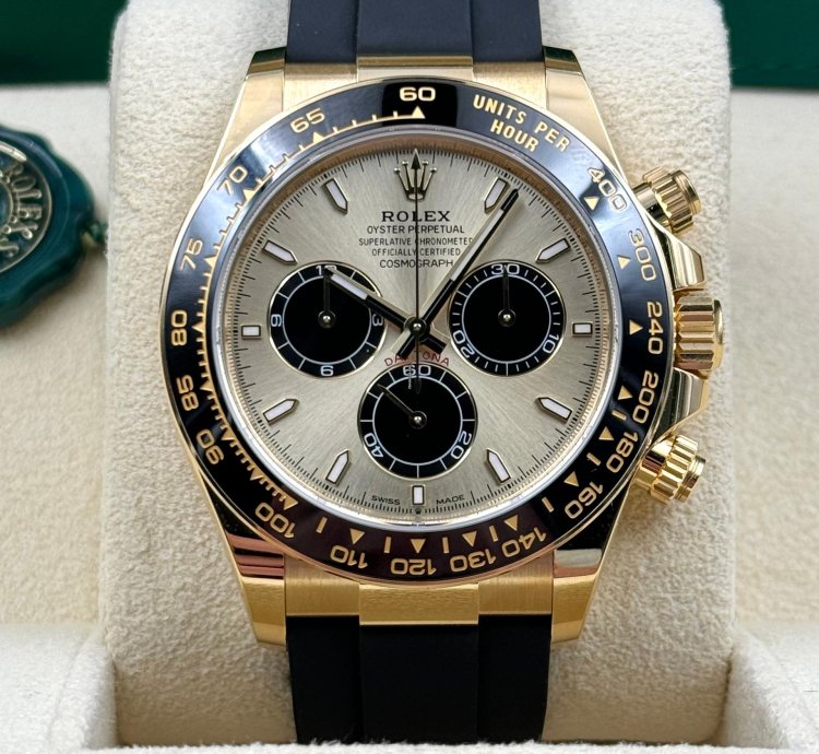 Rolex Daytona Unworn Daytona 40mm Yml Dial Yellow Gold Oysterflex 126518ln Box Papers 2023