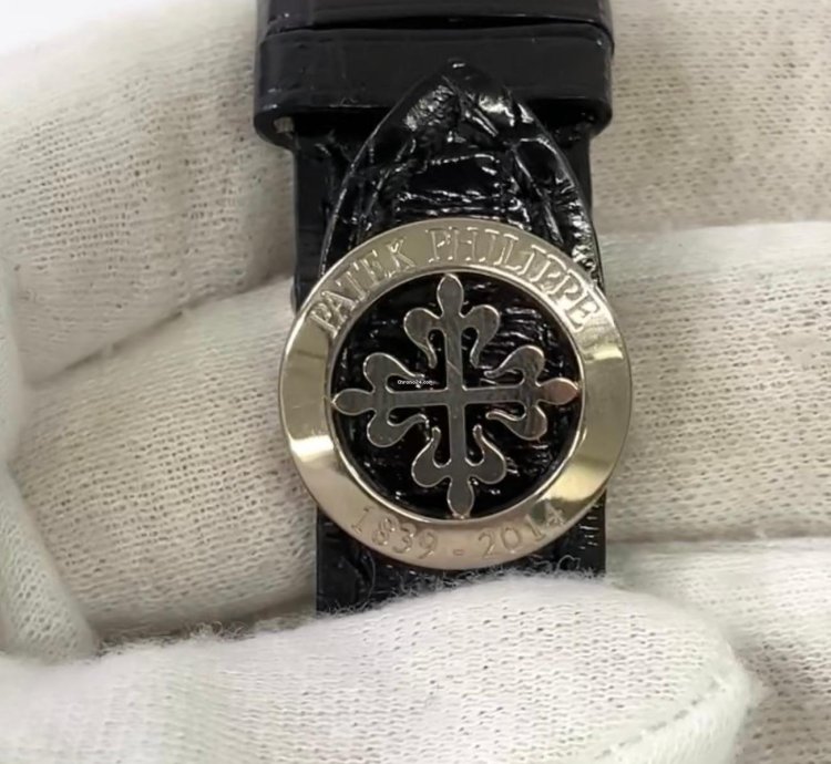 Patek Philippe World Time Anniversary 175th 40mm White Gold - Black Dial - Leather Strap 5575g-001