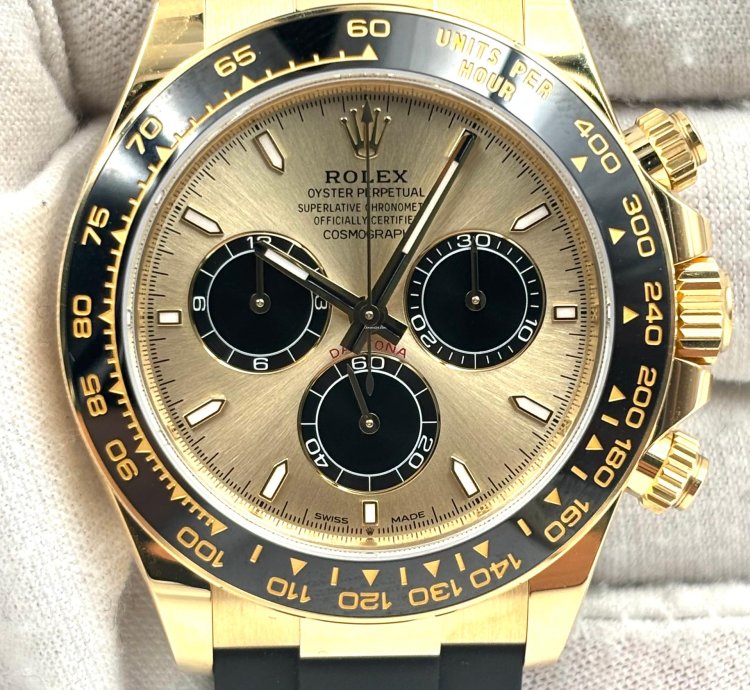 Rolex Daytona Unworn Daytona 40mm Yml Dial Yellow Gold Oysterflex 126518ln Box Papers 2023