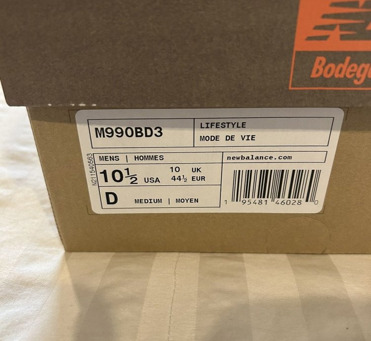 New Balance 990 V3 Bodega Here To Stay Size 10 5