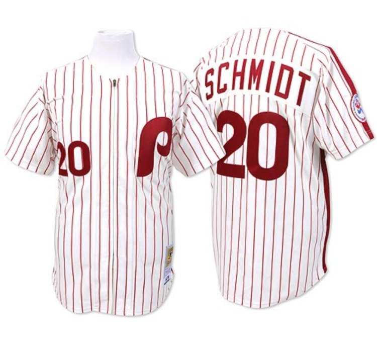 Philadelphia Phillies Mike Schmidt White 1983 Throwback Jersey