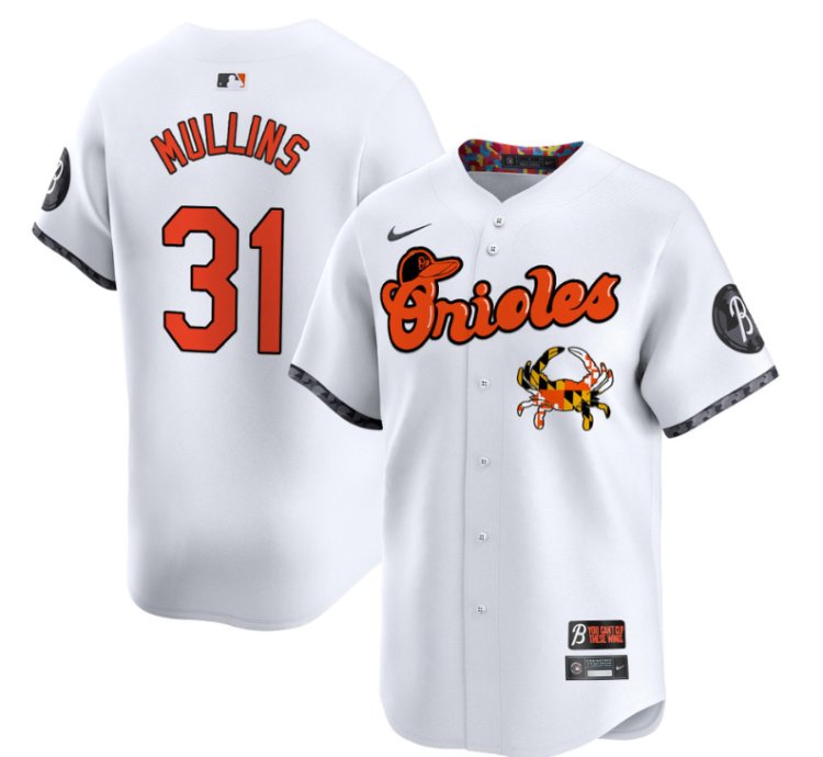 Cedric Mullins Jersey 31 Baltimore Orioles Maryland Blue Crab Vapor Stitched White