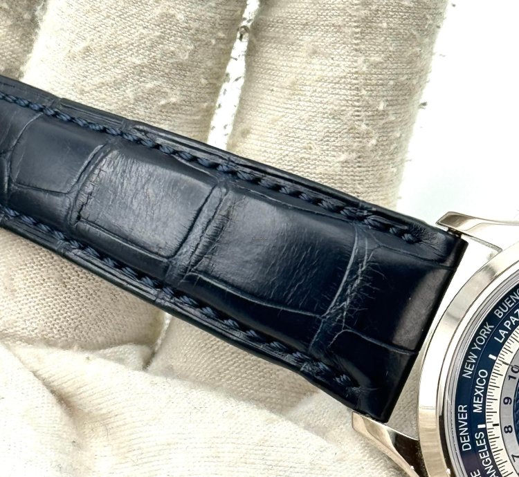 Patek Philippe World Time Chronograph 39 5mm Blue Dial 5930g Box Papers 2021