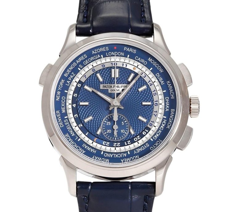 Patek Philippe World Time Chronograph 5930g-001 Automatic White Gold Good