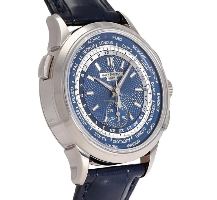 Patek Philippe World Time Chronograph 5930g-001 Automatic White Gold Good