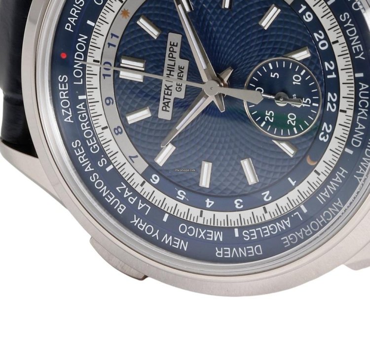 Patek Philippe World Time Chronograph 5930g-001 Automatic White Gold Good