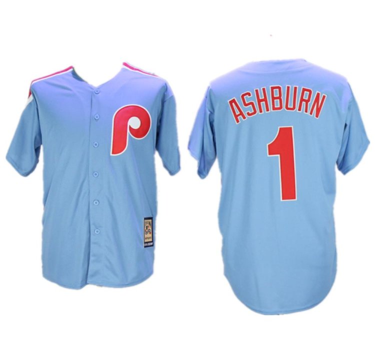 Philadelphia Phillies Richie Ashburn Blue Throwback Jersey
