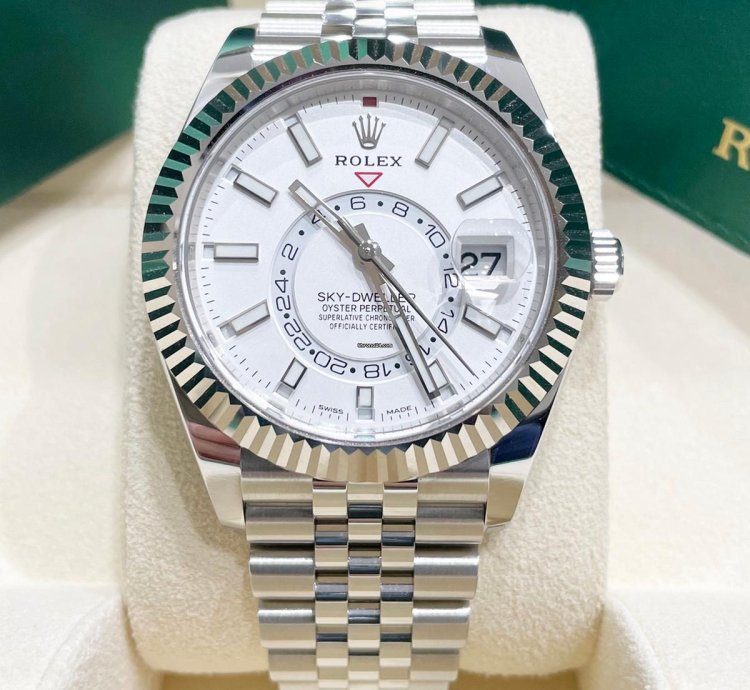 Rolex Sky-dweller Uwnorn Sky Dweller Oyster Perpetual 326934 White Index Dial Jubilee Bracelet 42mm